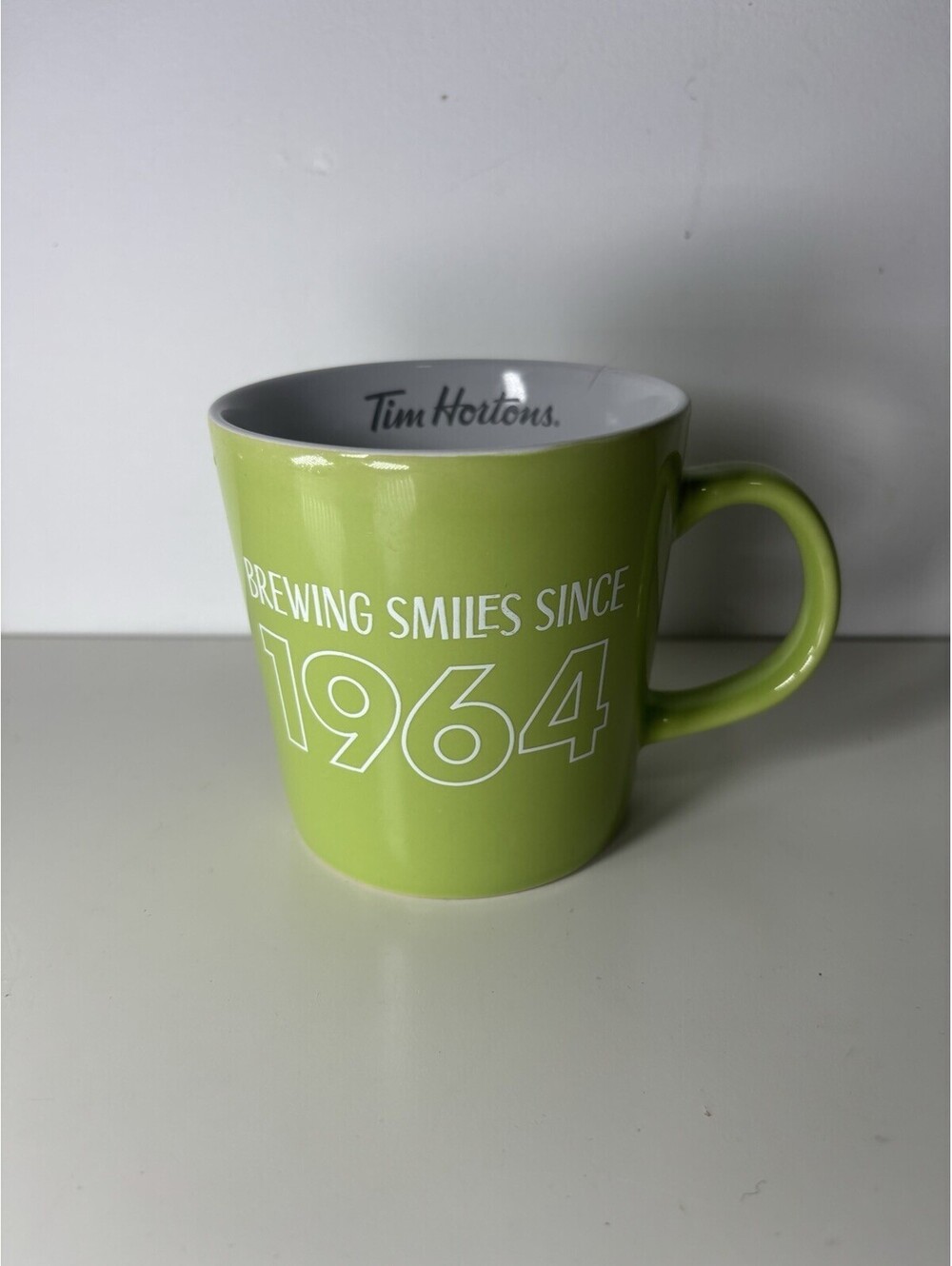 Tim Horton's Collectable Green Brewing Smiles 2017 Canada Mug